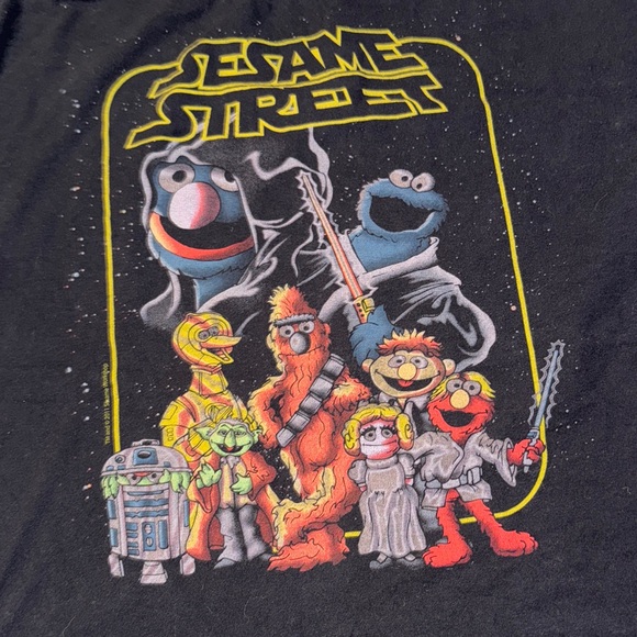 Sesame Street plays Star Wars Black Graphic‎ T-Shirt XXL - Picture 3 of 3